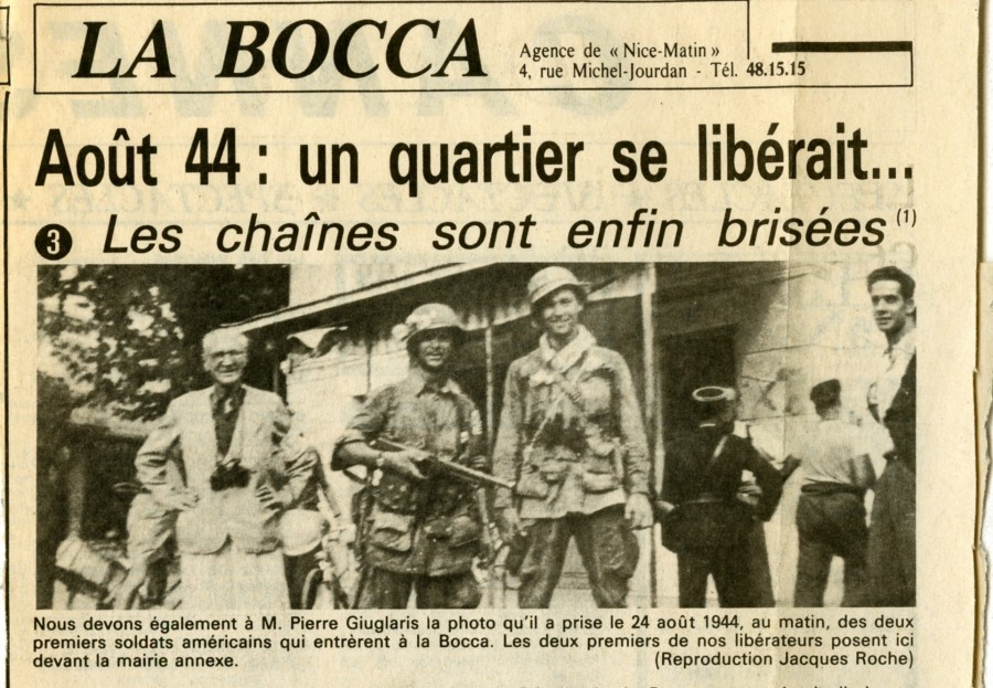 Libération Cannes-la-Bocca (source Nice-Matin)