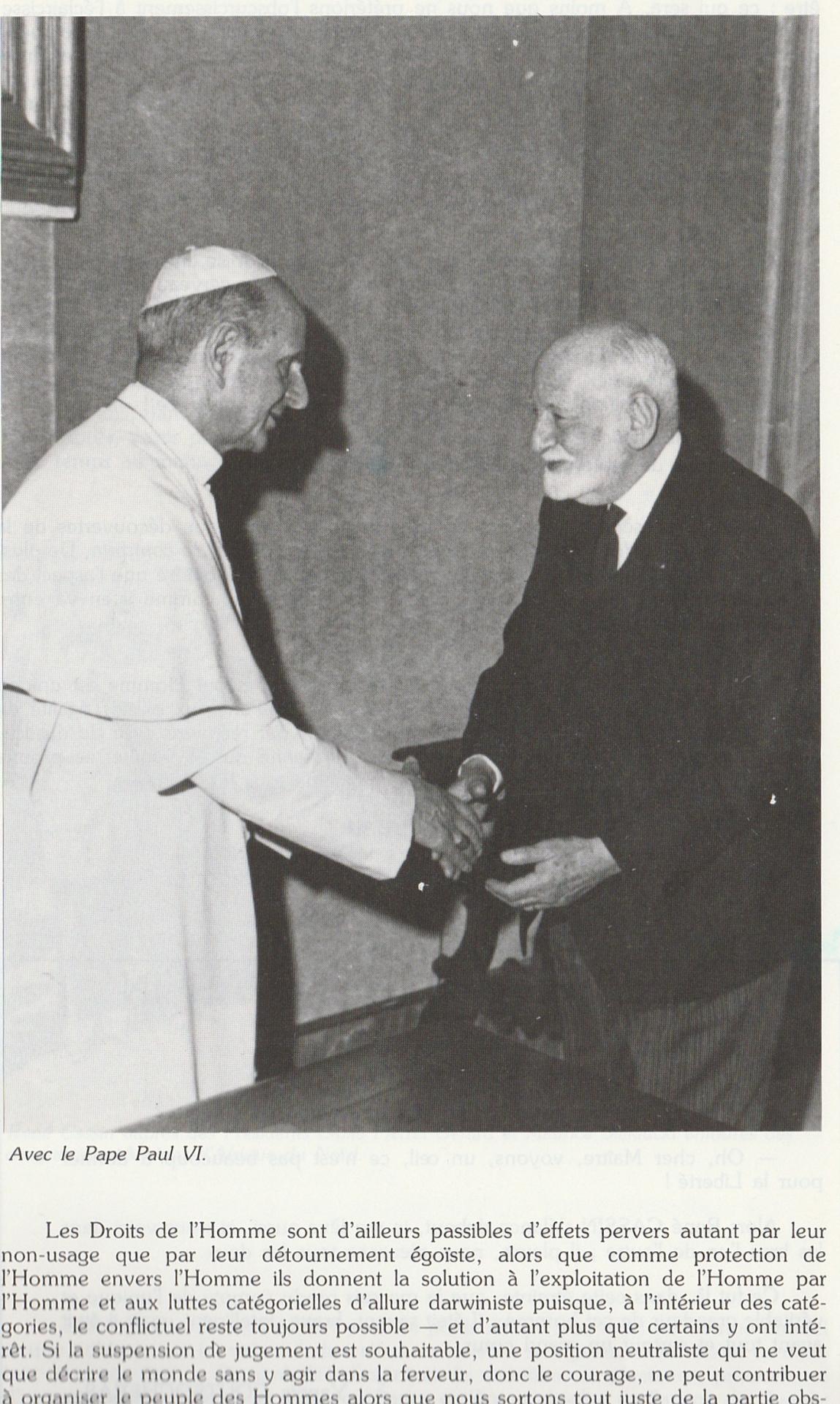 Rene cassin et le pape